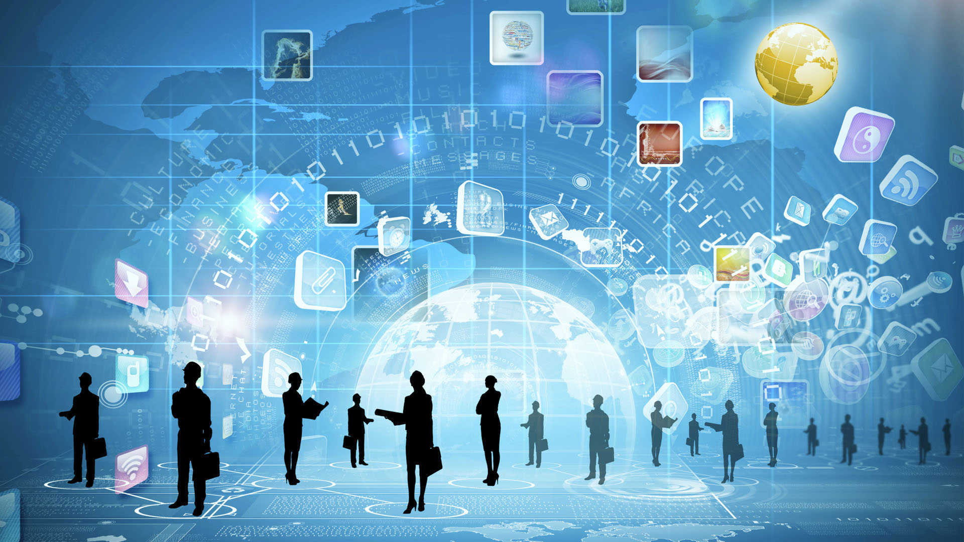 Illustration representing mobile app marketing services