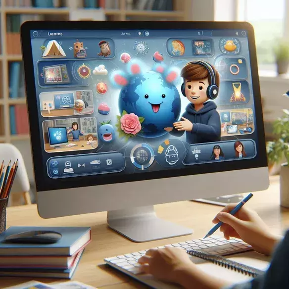 Illustration representing a Learning Content Management System