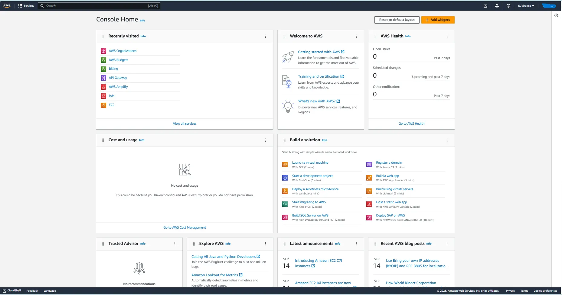 aws management console