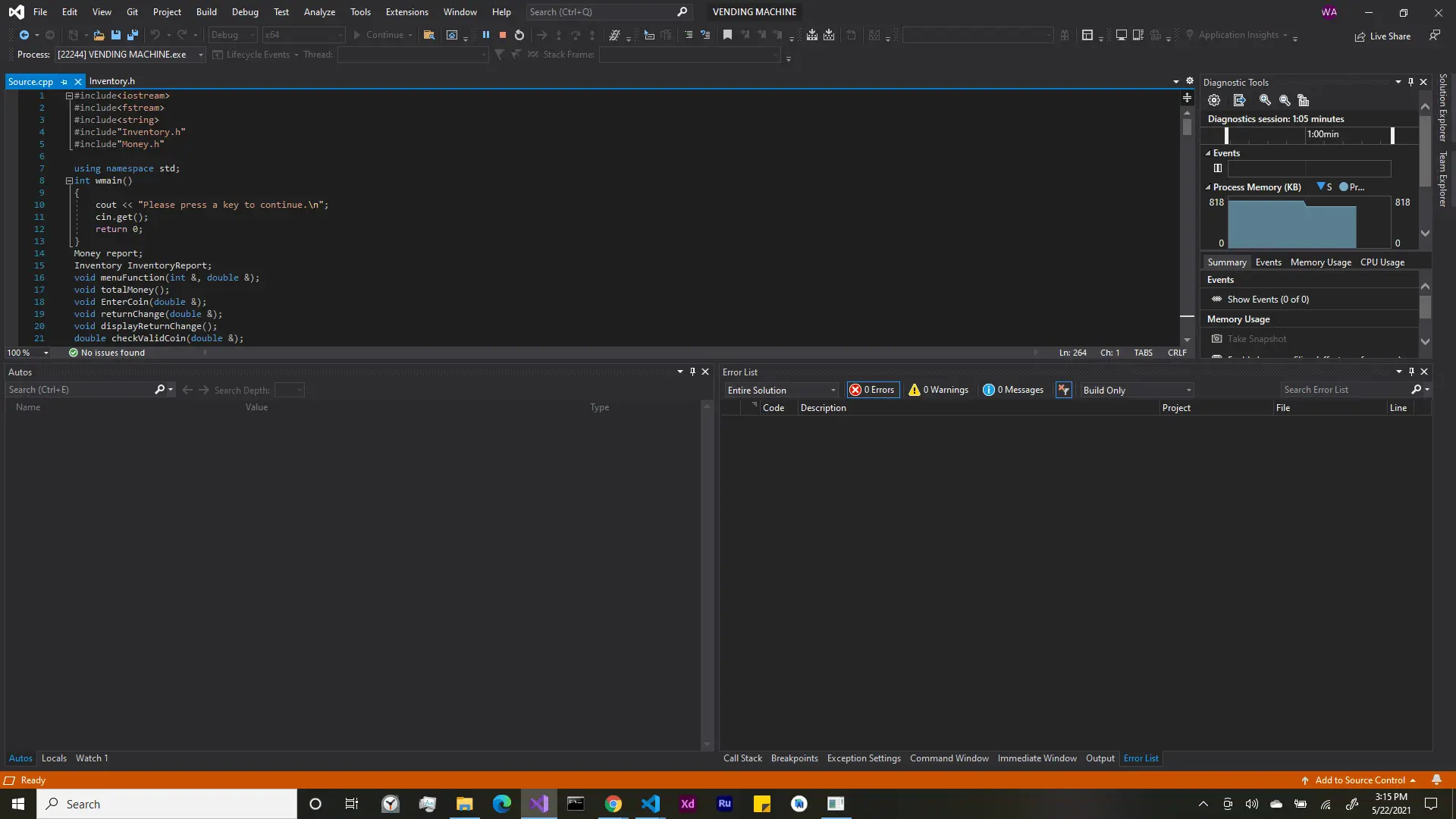 Vending on Visual Studio with C++